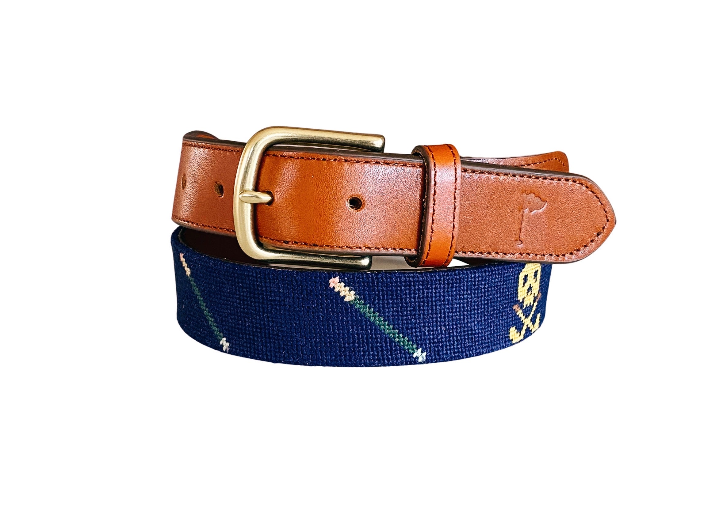 Louisville Kentucky Horse Racing Needlepoint Belt