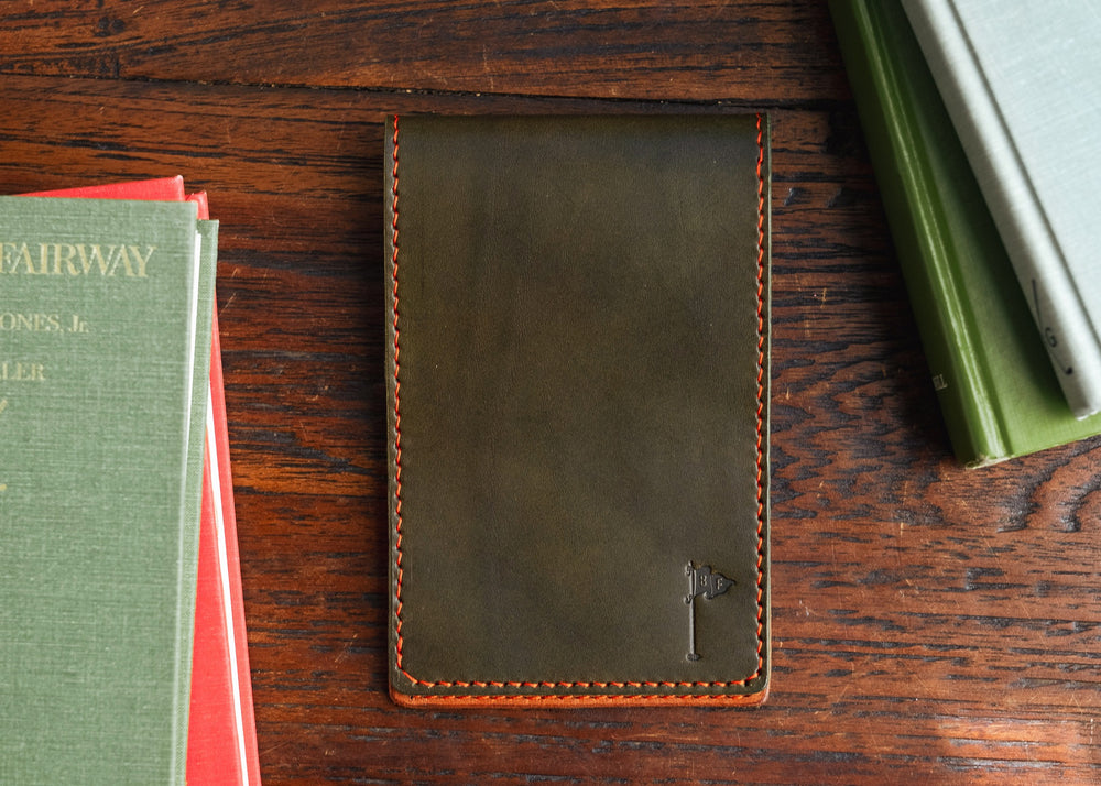 Single Barrel Collection Yardage Book / Scorecard Holder in Buttero Olive