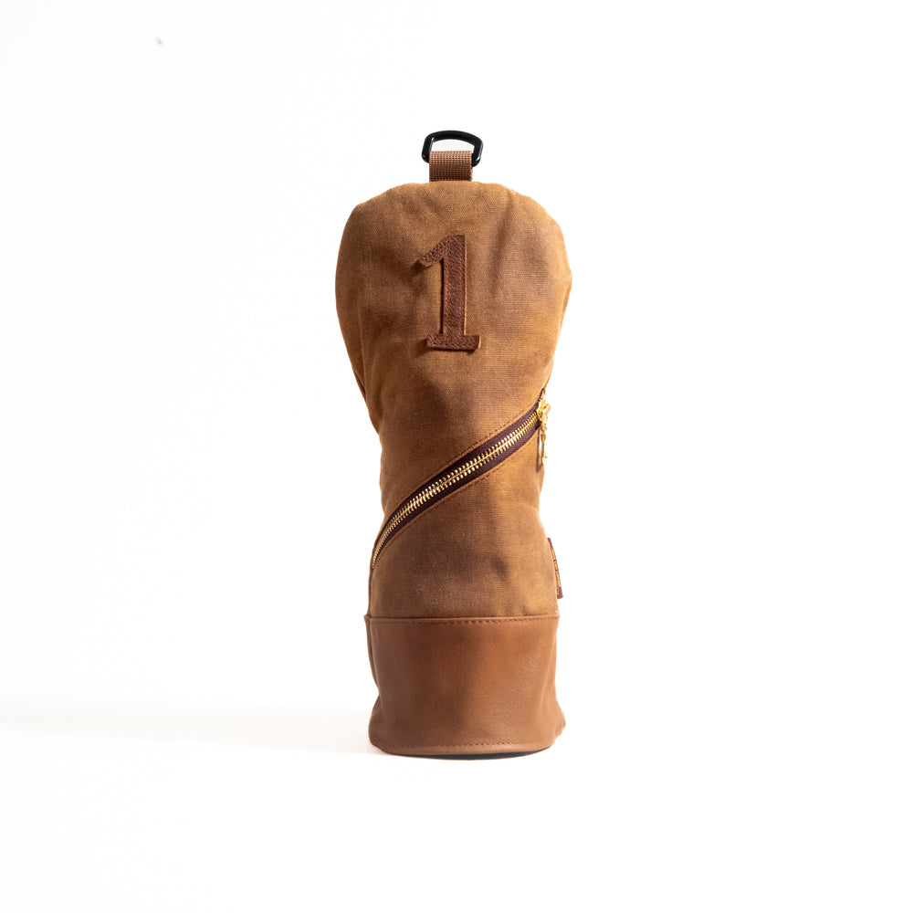 Waxed Canvas golf Headcover in Tan Driver