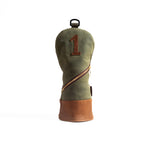 Waxed Canvas golf Headcover in Army Green