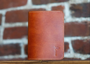 Handmade Leather Minimalist Golf Scorecard Holder in Buttero Chestnut